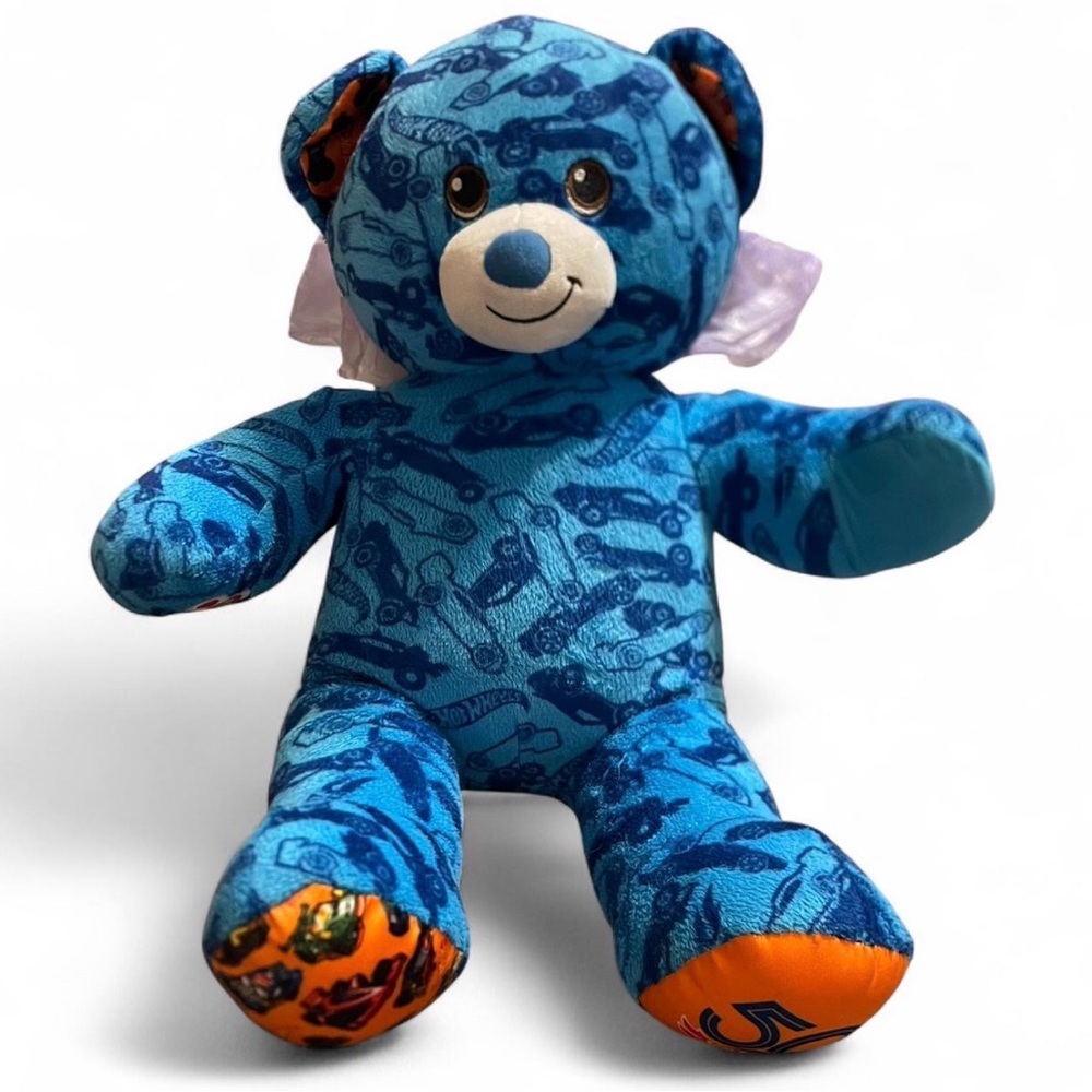 Build A Bear Hot Wheels 17" Plush Soft Embroidered Eyes Paw Pocket Stuffed BAB